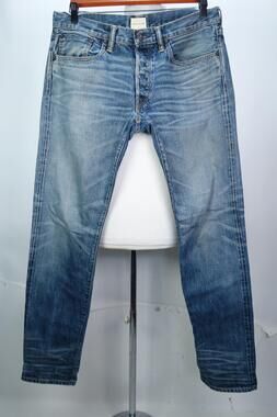 Simon Miller Parkview Jeans Mens 34x32 Blue Slim Selvedge Denim Button Fly USA